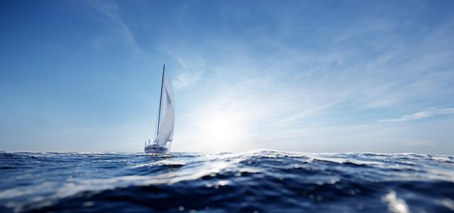 Sailing Yacht on the Ocean