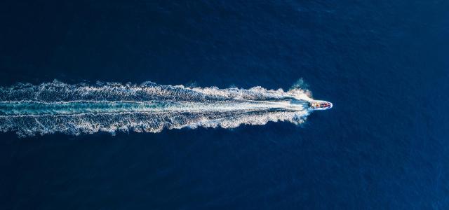 Fast Ship on the Sea Surface